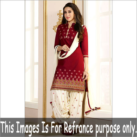 फैंसी अनस्टिच्ड सलवार सूट