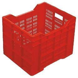 Tough Plastic Crates - 524x369x207 mm | Polypropylene, Orange, 2-Way Handlift, 2.5-4 kg