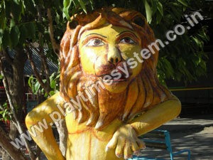 Outdoor Playground Frp Animal Statue -Lion 