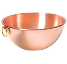 Copper Bowl - Copper, Modern Design, Golden Color, Polished Finish | Antique Imitation Style, Art & Collectible Use