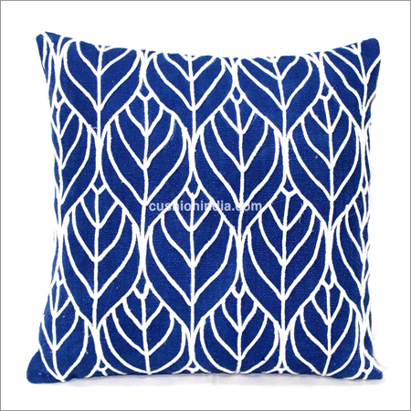 थ्रेड स्टिच्ड डिज़ाइनर कॉटन कुशन