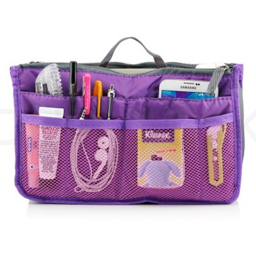 आसान यात्रा बैग के लिए मल्टीपॉकेट हैंडबैग ऑर्गनाइज़र