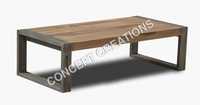 Iron Wooden Coffee Table