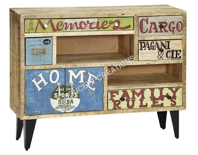 Iron Wooden Sideboard