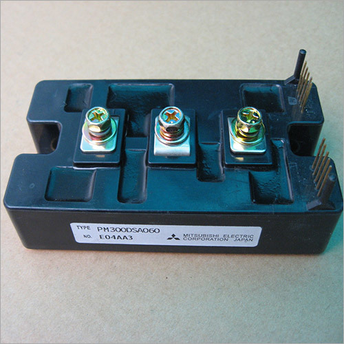 PM300DSA060 MITSUBISHI IGBT Module - 10cm Size, Matte Black Color | 1200V Input & Output, 90 Days Warranty, 800g Weight