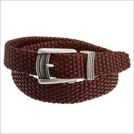 ब्रेइडेड लेदर बेल्ट