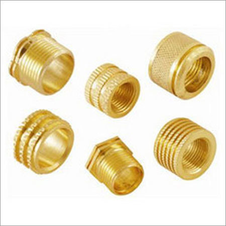 Brass Moulding Inserts - Polished Brass, Round Shape, BSP Thread Type | Longer Service Life, Less Maintenance, Affordable Quality