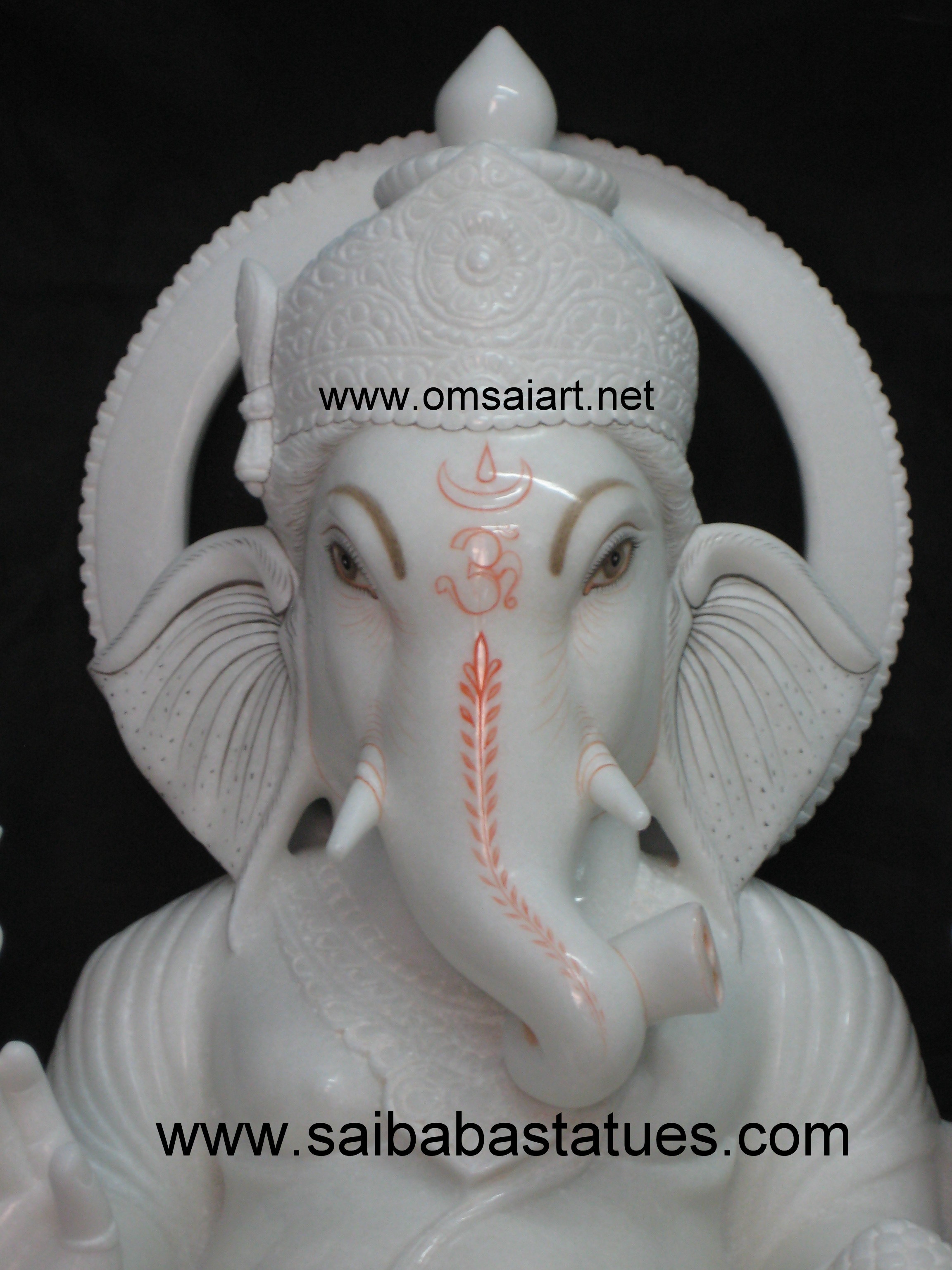 White Marble Ganesh Statue - Premium Quality Marble , Exquisite Decorative Design For Home And Office