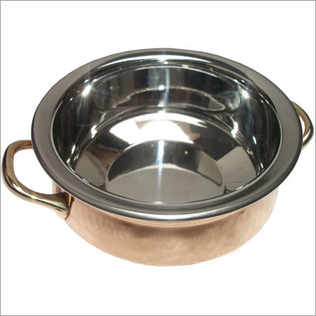 Silver Copper Steel Serving Dish With Lid Cssd - 905