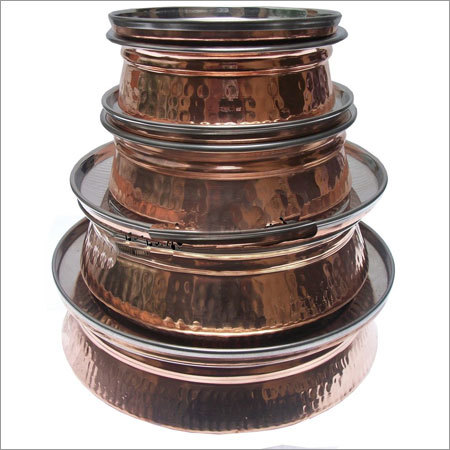 Polished Copper Steel Serving Dish With Lid Several Sizes Available