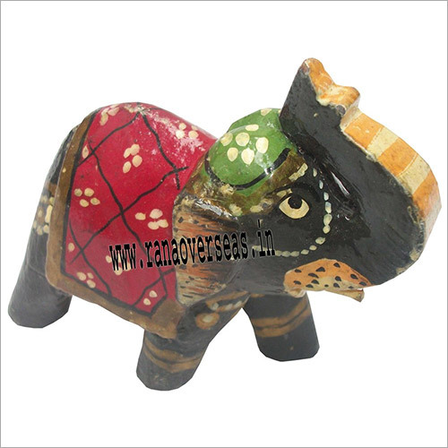 Wood Wje - 1038 Wooden Painted Elephant