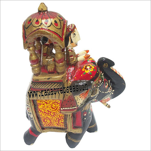 Wood Wje - 1041 Wooden Painted Elephant