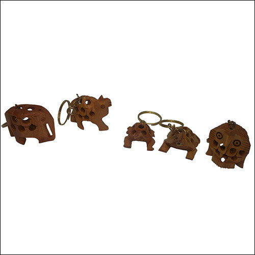 Brown Wooden Key Chains 37