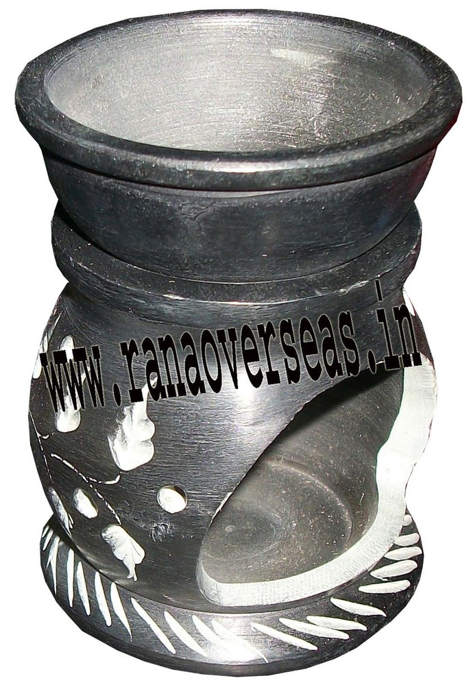 Stone Aroma Lamp - Soapstone, Unique Accent Designs , Antique Imitation & Folk Art Finishes for Home and Outdoor Decoration