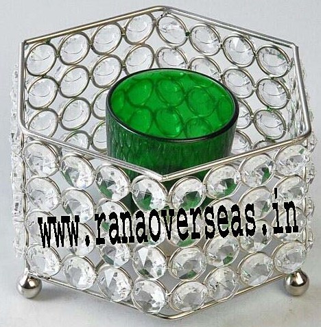 Green Diamond Glass Votives T Light Holder Dgv-7