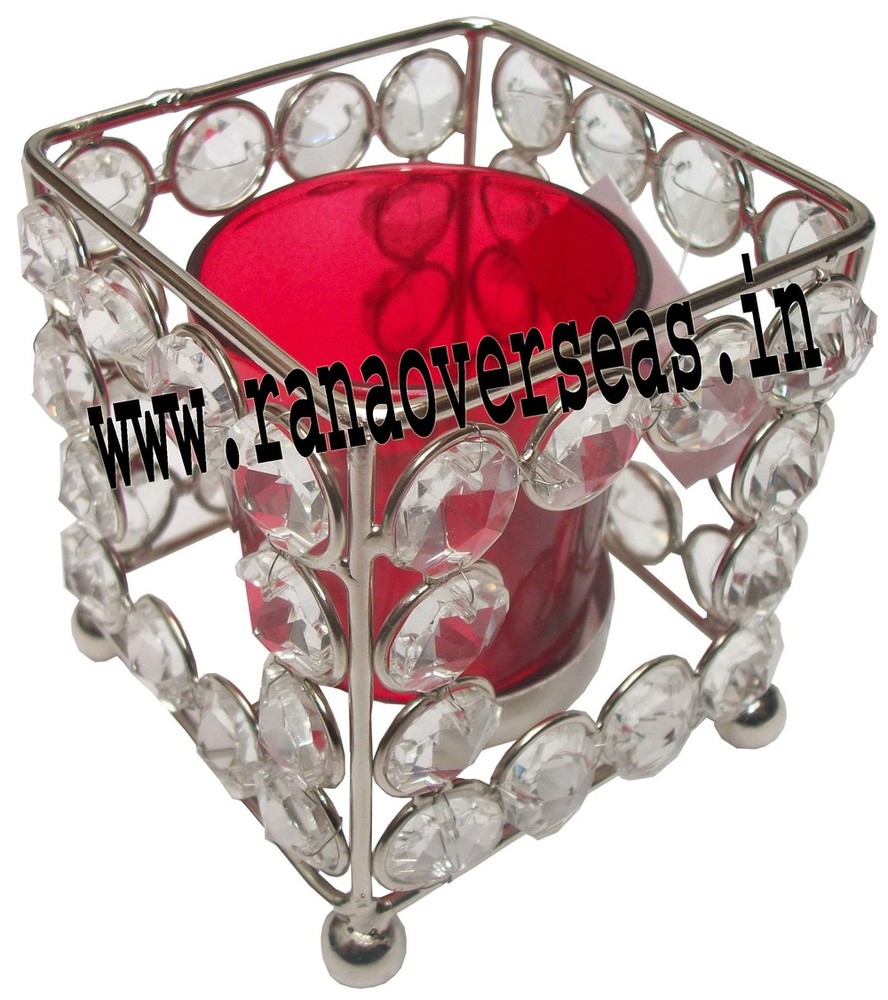 Red Diamond Glass Votives T Light Holder Dgv-14