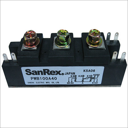 SANREX IGBT Module PWB100A40 - 10x5x10 cm, Black | 400V Input, 100A Output, High Power Density, Ideal for Electric Vehicles, Refrigerators, Solar Inverters