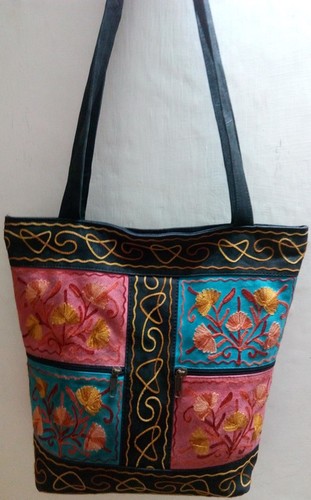 Suede Leather Embroidery Handbags