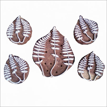 Hand Carved Indian Wooden Printing Block