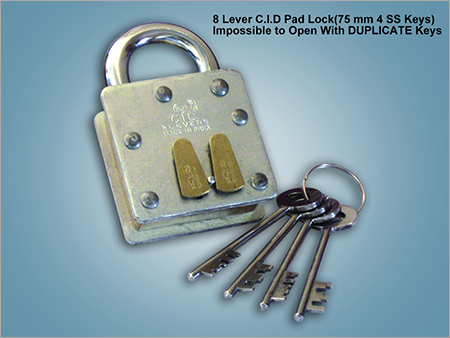 सिल्वर 8 लीवर पैडलॉक