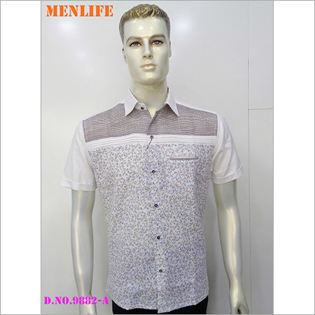 पुरुषों के खादी प्रिंटेड शर्ट