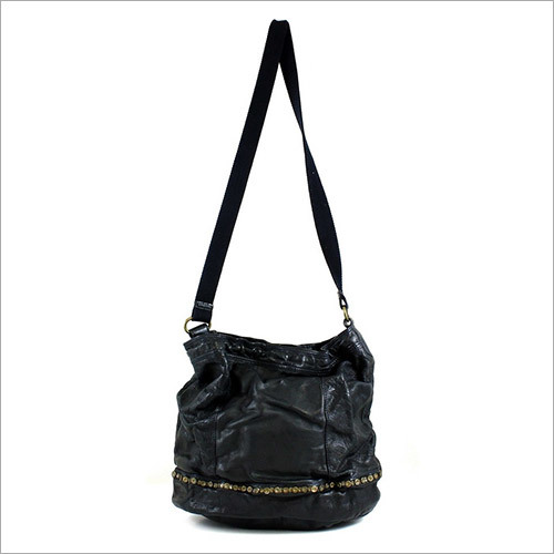 Black Stylish Genuine Leather Bag 