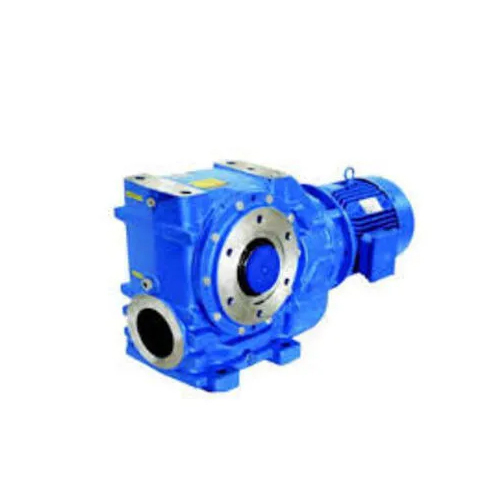 HELI-WORM GEARED MOTOR - Metal Alloy, Flange Mounting, Blue Color, 0.5-5 kW Power Range, 10:1-100:1 Reduction Ratio | Efficiency 80-90%, High Torque, Smooth Operation, Minimal Maintenance