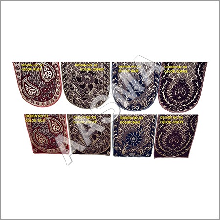 Rangoli Printed Chenille Sofa Cover - Superior Quality Polyester Cotton, 69x177x1 cm for 3 Seater, Coffee, Rust, Blue Colors, Foam Filling, Neat Stitching