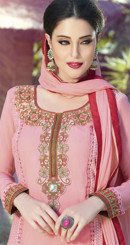Embroidered Work Pakistani Suit