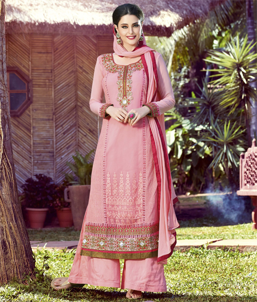 Embroidered Work Pakistani Suit