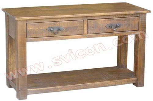 Wooden Console Table - 150W x 50D x 85H | Solid Sheesham, Acacia, or Mango Wood in Glossy or Matte Finish