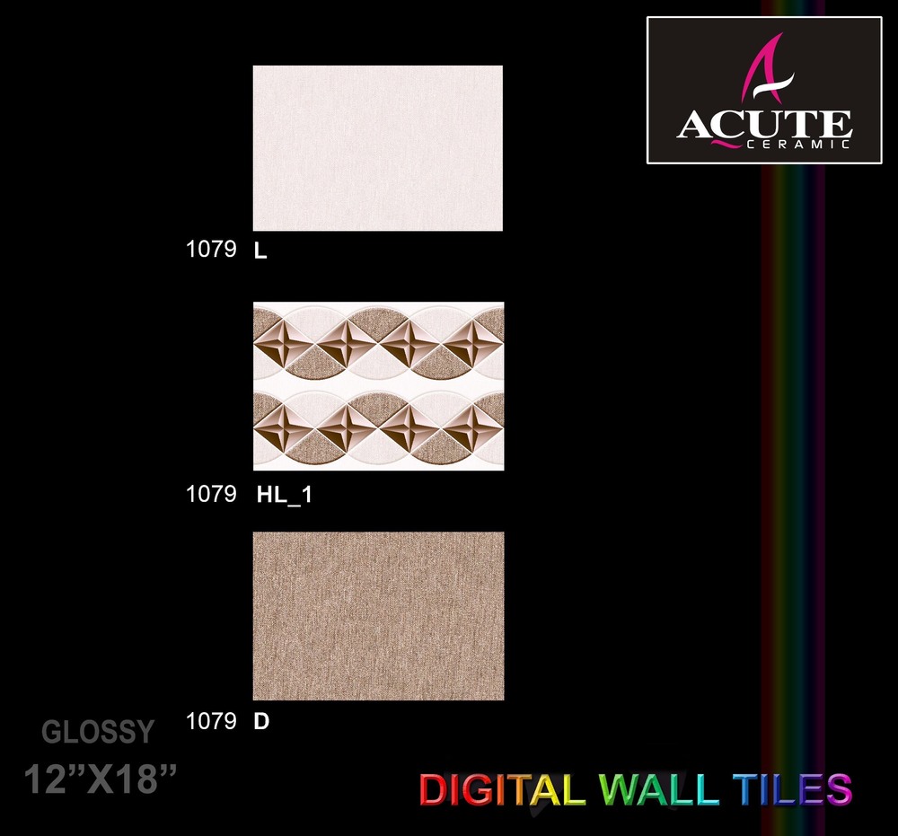 Ceramic Glazed Wall Tiles - Ceramic, 300 x 450 mm, White | Polished Finish, Rectangle Shape, Suitable for Walls & Floors
