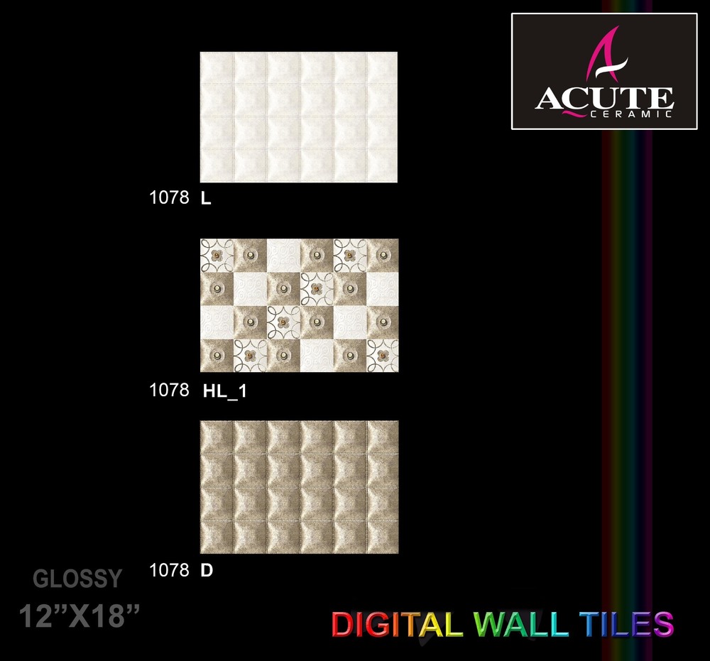 Cheap Ceramic Wall Tiles - Ceramic, 300 X 450 Mm, White, Polished Finish | Wall And Floor Application, Oem Available, 10-year Warranty
