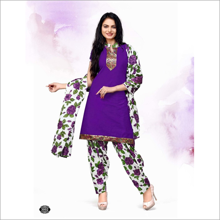 कॉटन पटियाला ड्रेस सामग्री