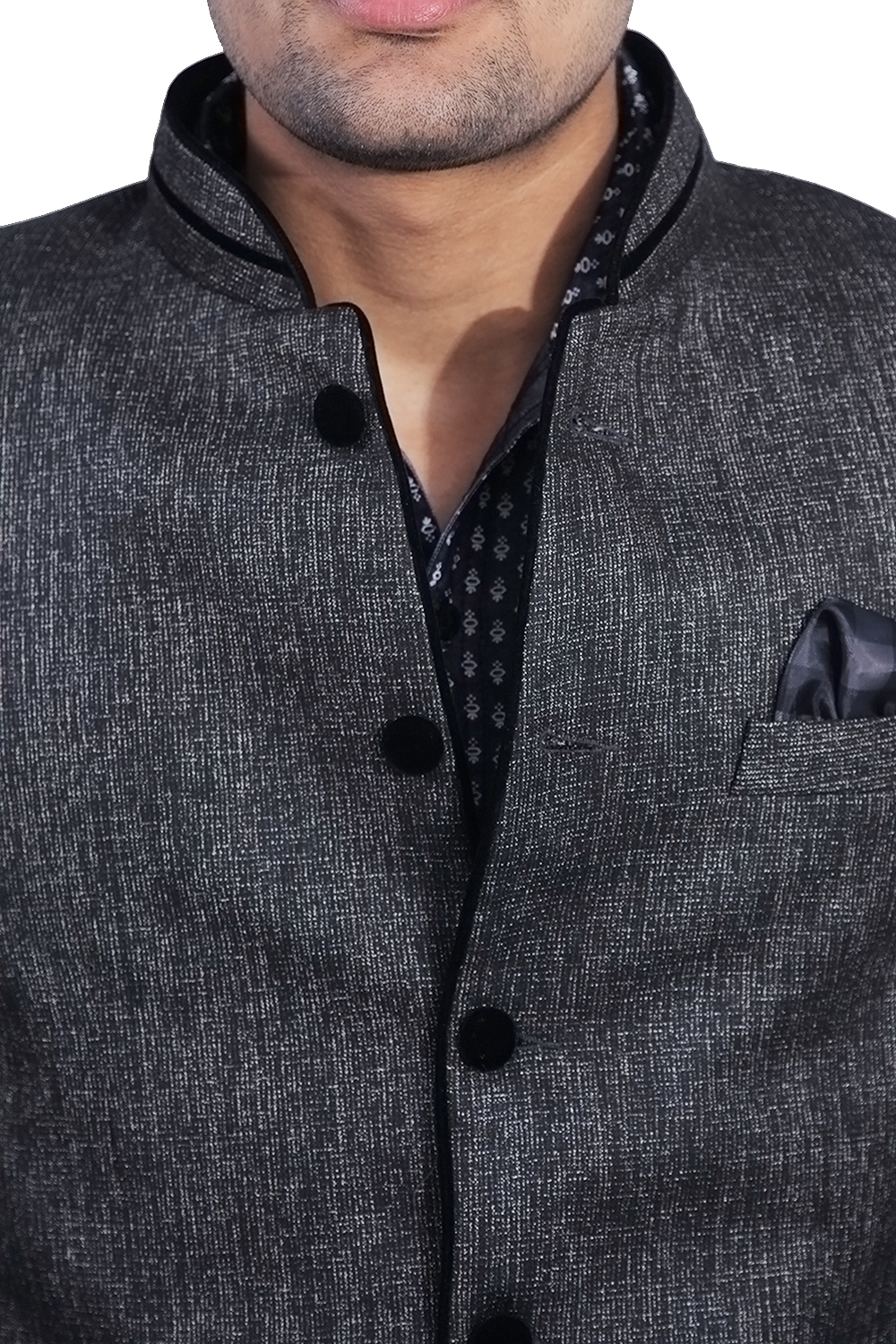 Kcoy Blazer - Cotton Fabric, Ethnic Style, Grey Color | Ideal For Men