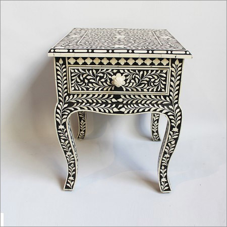 Inlay End Table Black