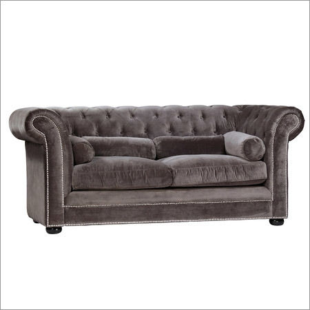 Slate Velvet Sofa