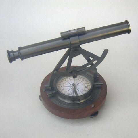 Alidade Theodolite Compass Wooden Base