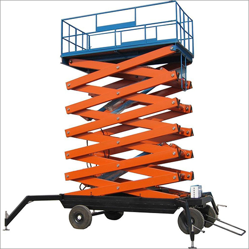 Movable Scissor Lifting Machine - Manganese Steel, 1800 x 1000mm Platform Size, 450kg Load Capacity | Easy Height Adjustment, Robust Design, High-Pressure Oil Pipe
