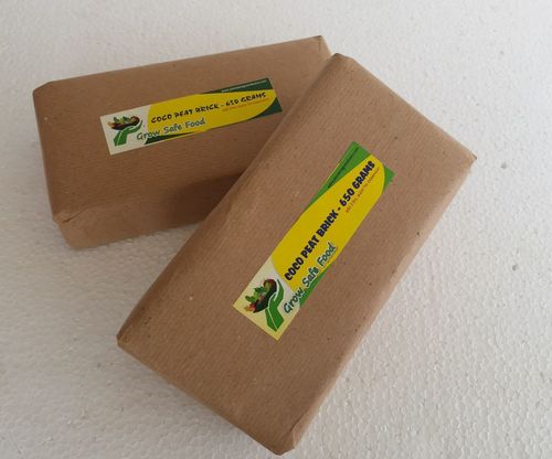 Coco Peat Brick - 650g Coir Block | Expands 8L, Eco-Friendly Growing Medium for Hydroponics, Gardens, & Container Plants