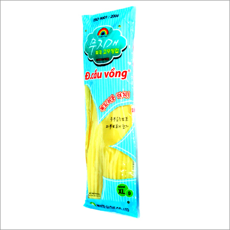 Customized Wrinkle Ivory Rubber Gloves
