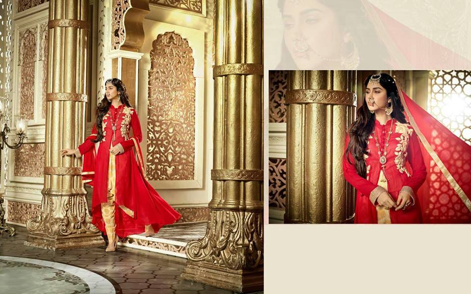 Angelic Red Anarkali Suit