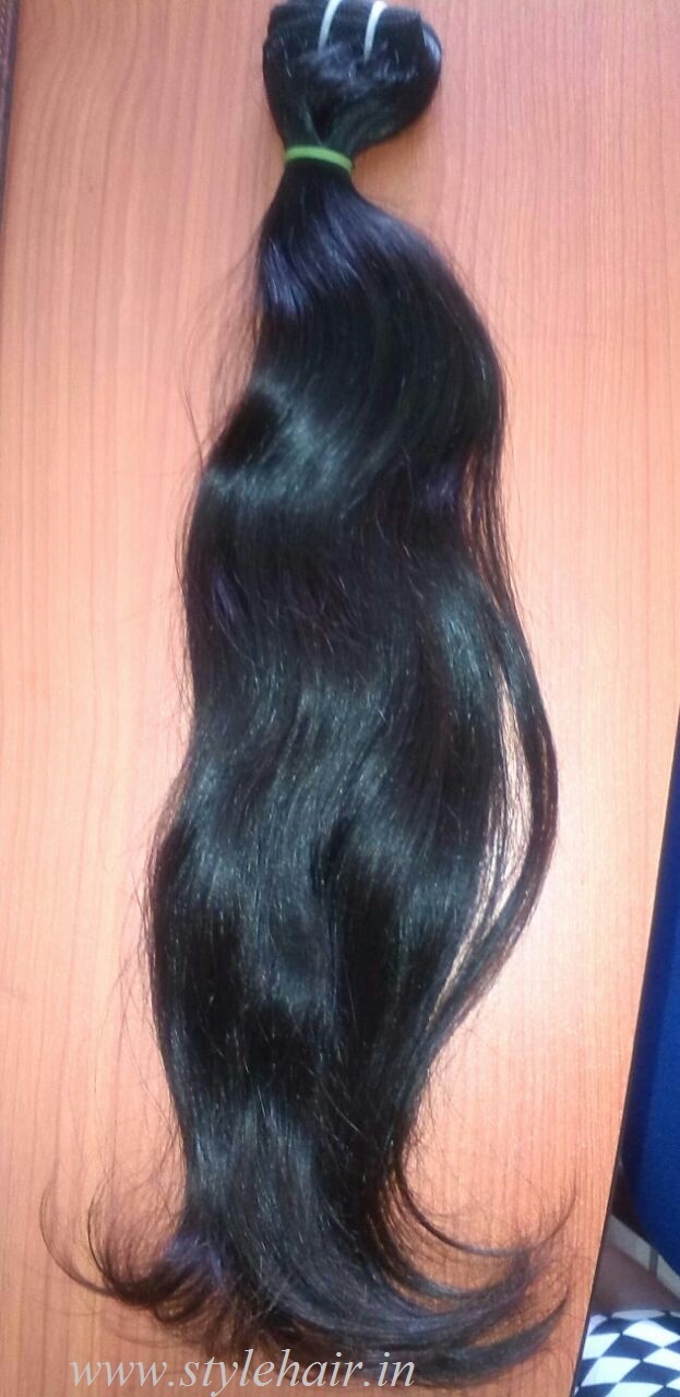 Weft Hair - Human Hair, Various Lengths, Black | Adds Volume, Natural Look, Versatile Styles, Durable, Easy To Dye