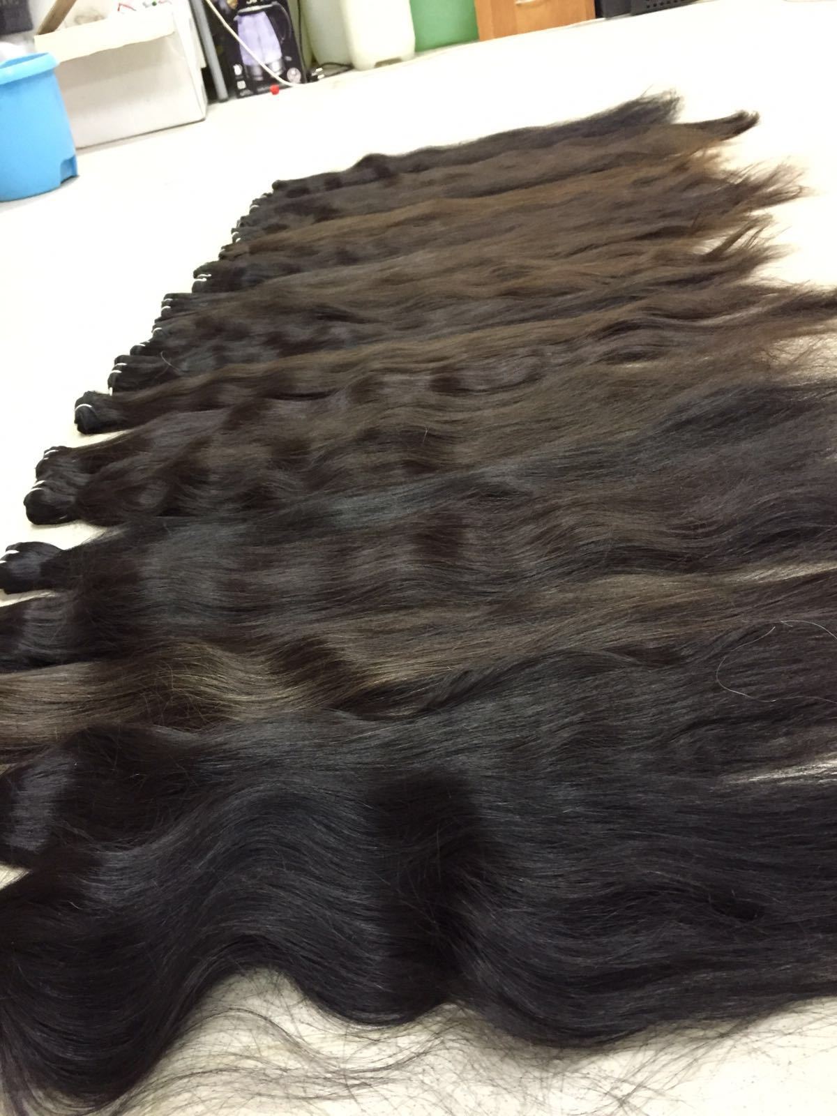 Weft Hair - Human Hair, Various Lengths, Black | Adds Volume, Natural Look, Versatile Styles, Durable, Easy To Dye