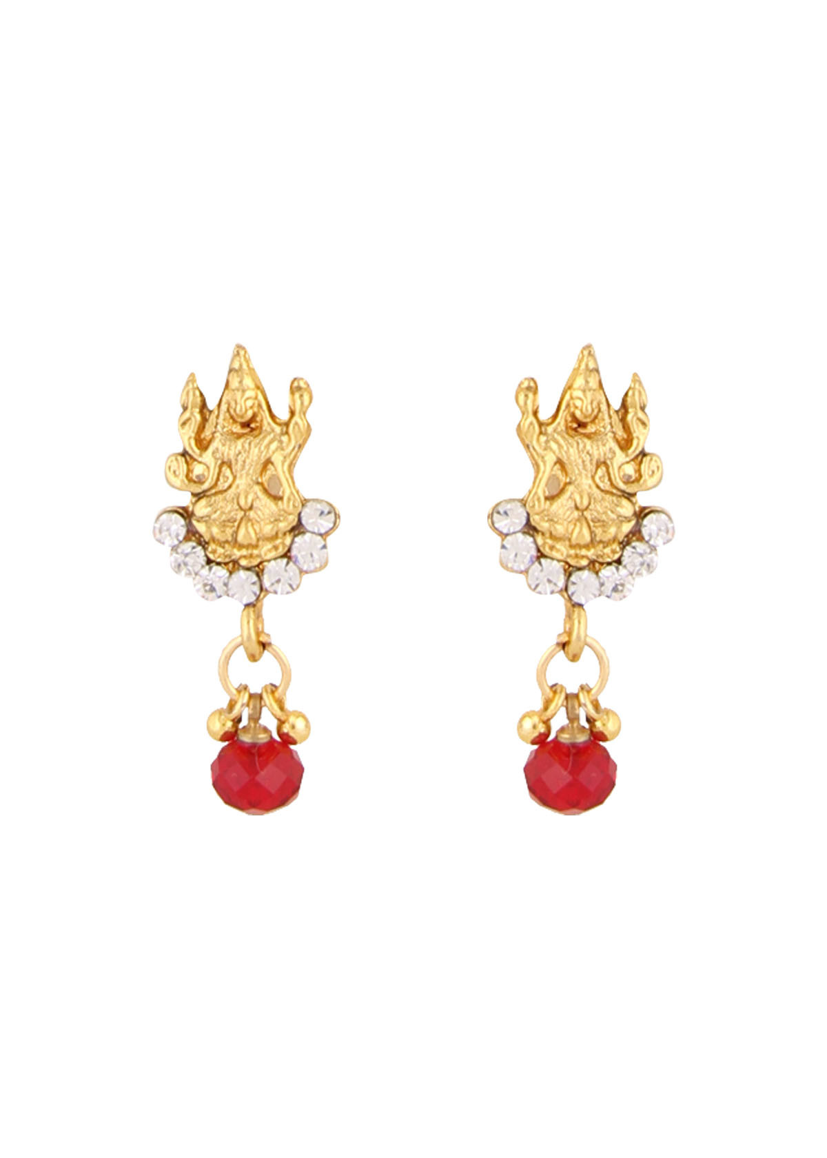 Goddess Laxmi Kundan Necklace Earrings Set 382