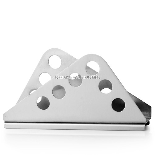 Napkin Holder - Stainless Steel, Triangle Shape, Silver Color | Mirror Finishing for Elegant Dining Experience