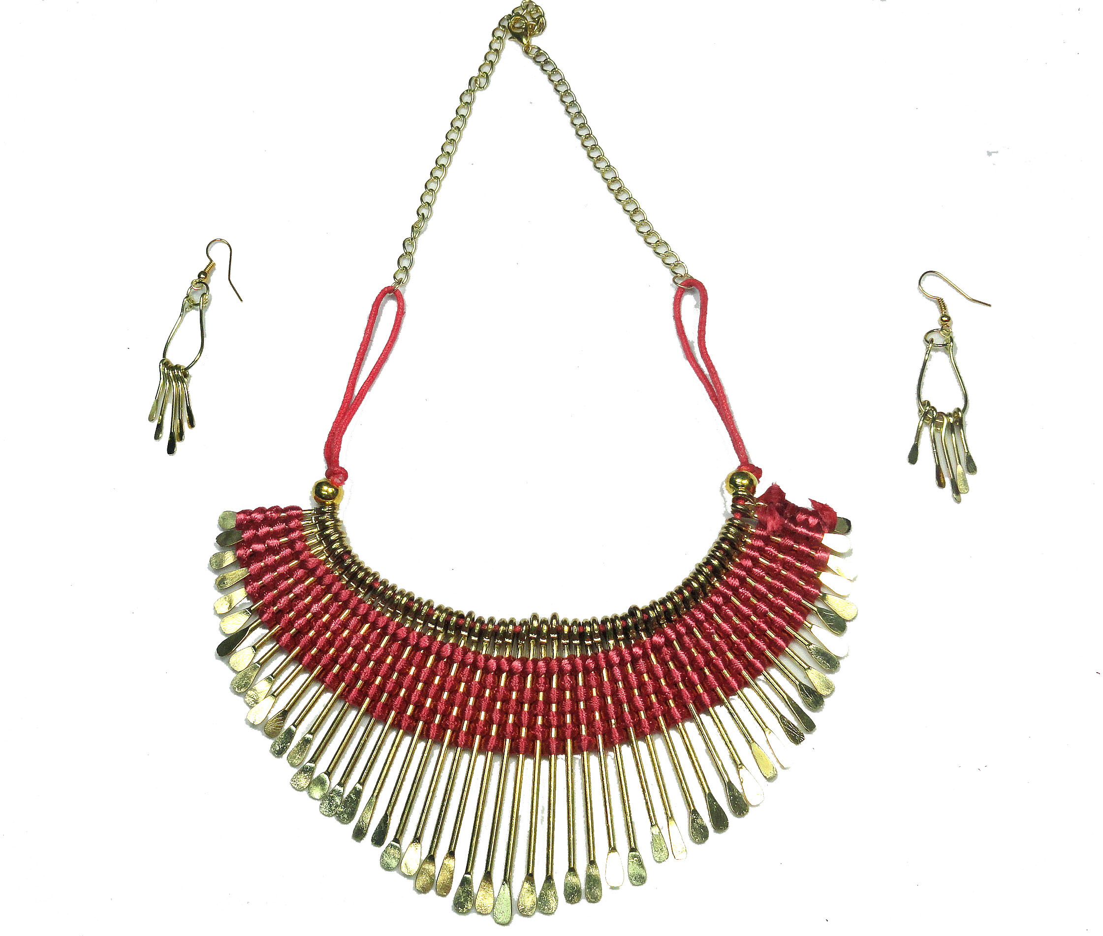 Pink Statement Necklace Set 322
