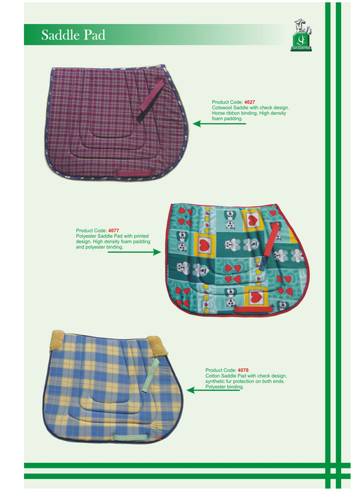 अंग्रेज़ी सैडल पैड्स