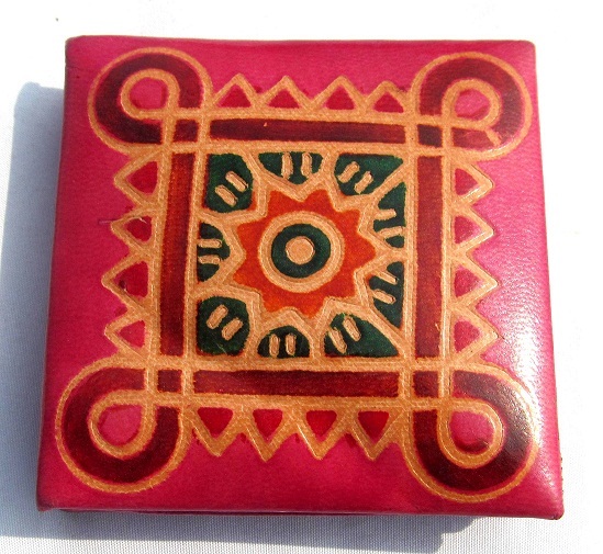 Leather Square Coin Box