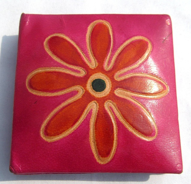 Leather Square Coin Box